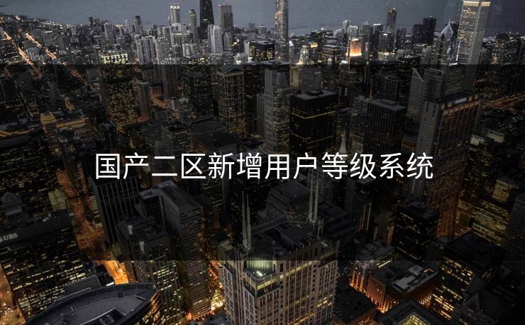 国产二区新增用户等级系统
