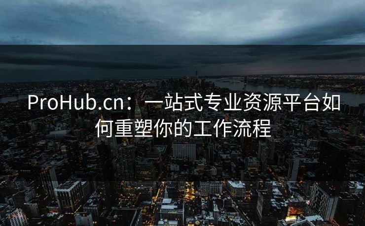 ProHub.cn：一站式专业资源平台如何重塑你的工作流程