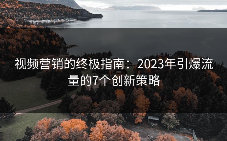 视频营销的终极指南：2023年引爆流量的7个创新策略